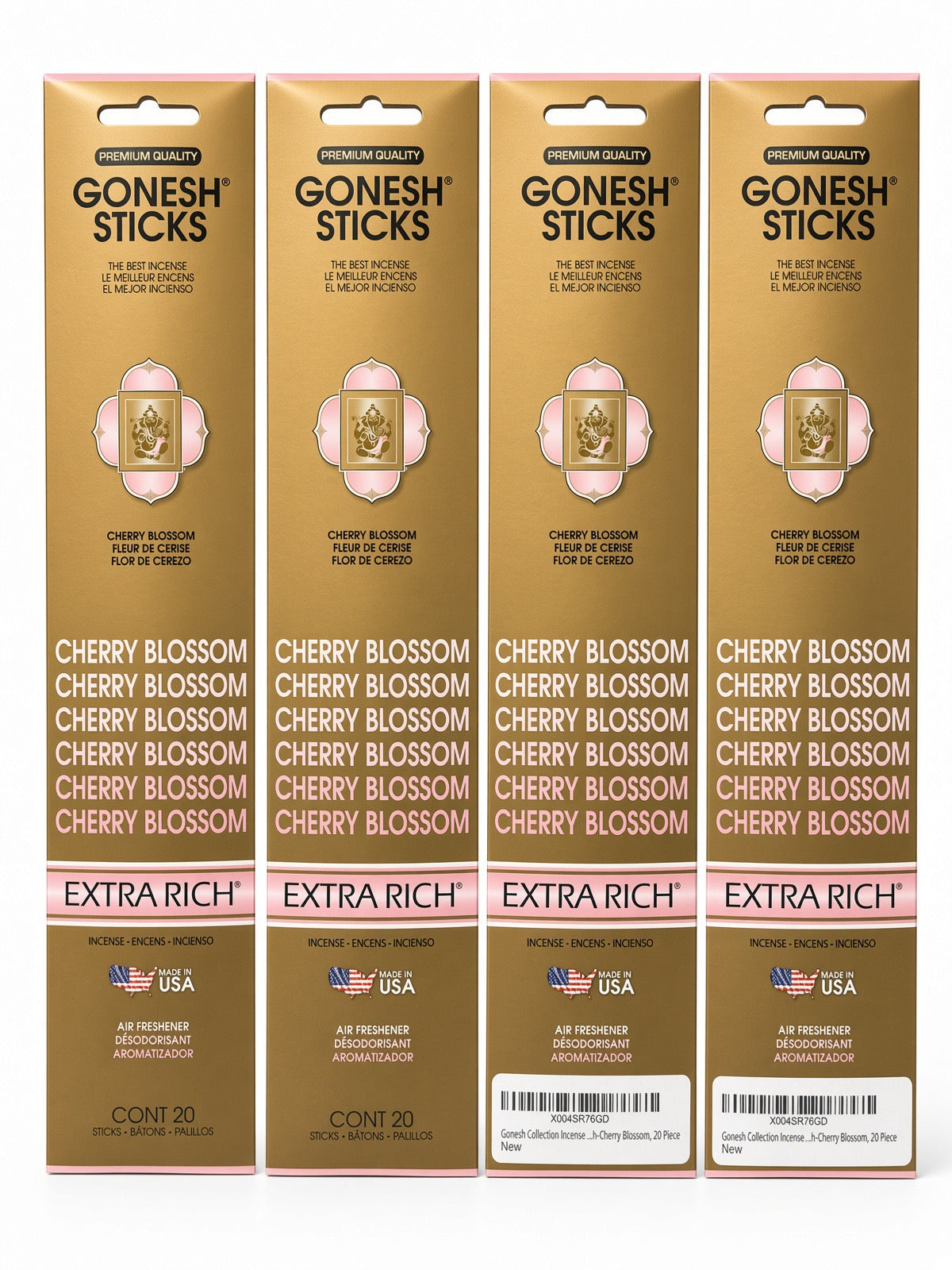 Gonesh Extra Rich Cherry Blossom incense – soft, fresh floral scent that celebrates spring. Clean high-charcoal burn. 20 sticks. Fine fragrances since 1923.
Gonesh Cherry Blossom incense, Extra Rich Cherry Blossom, Cherry Blossom incense sticks,
floral incense, spring incense, Gonesh Extra Rich floral, cherry blossom charcoal incense