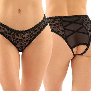 Fantasy Lingerie Daisy Crotchless Lace Panty-Berry Queen
