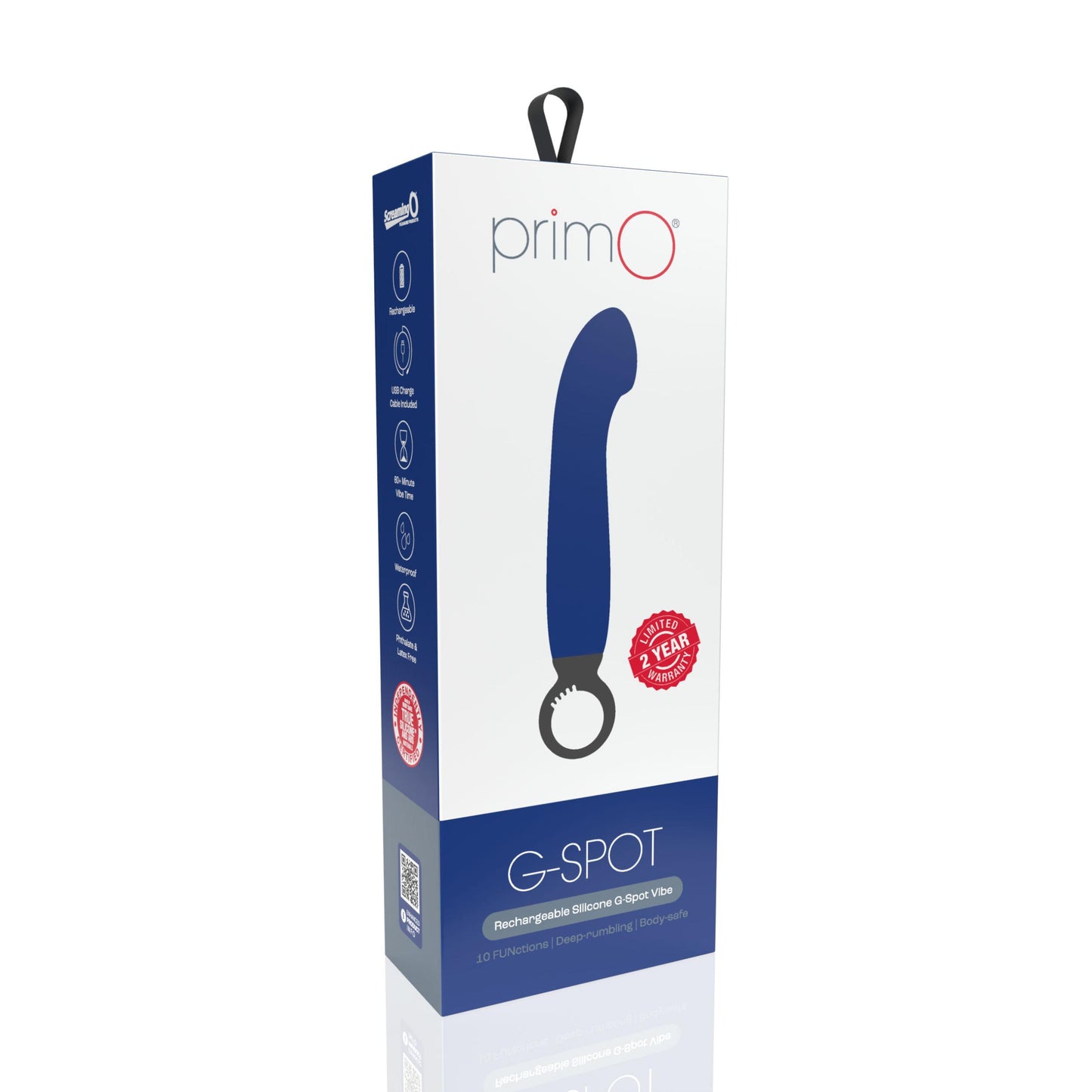 Primo G-Spot Rechargeable Vibrator - Blueberry