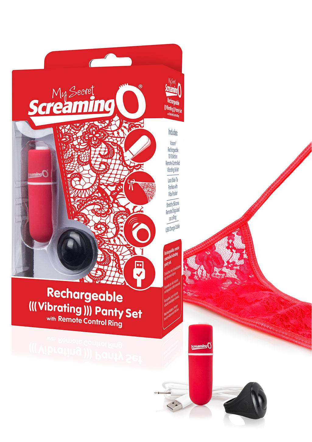 My Secret Charged Remote Control Panty Vibe - Red