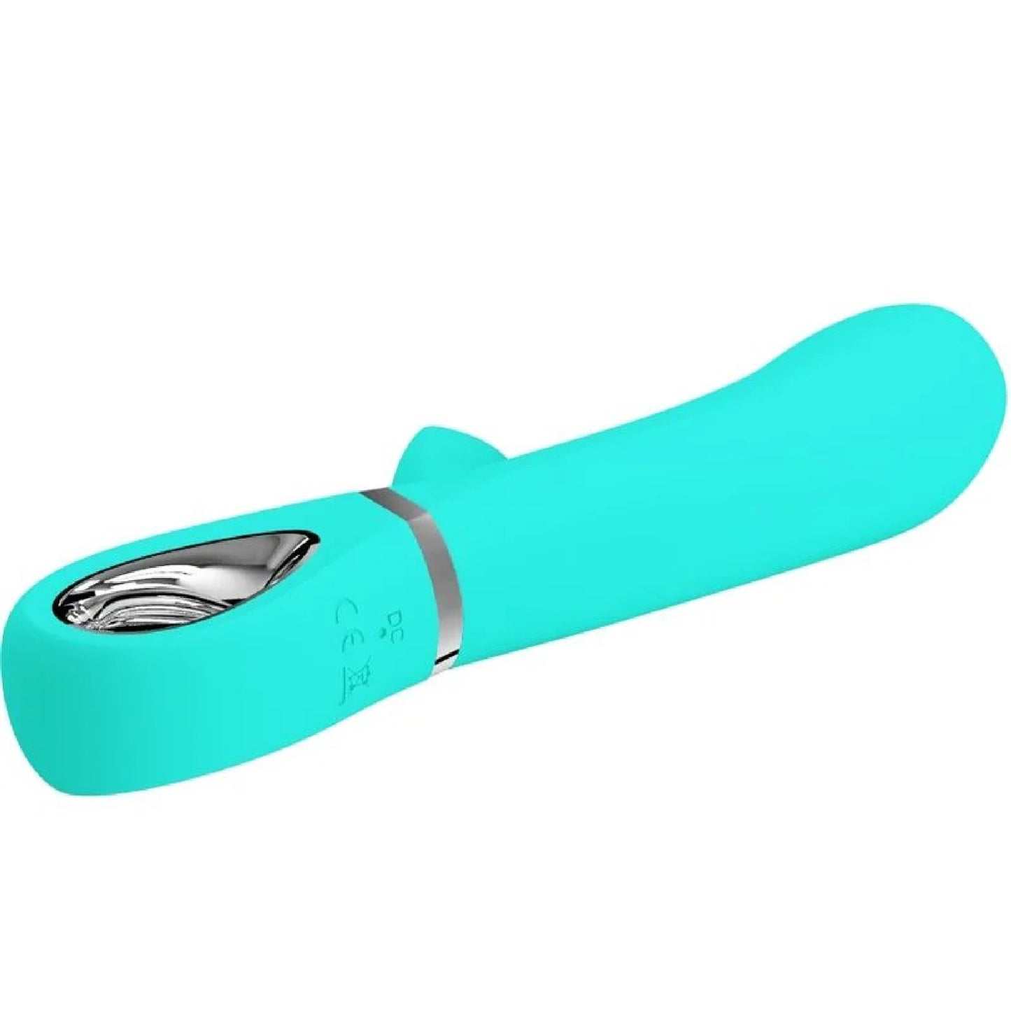 Thomas Super Soft Silicone Rabbit Vibrator - Turquoise