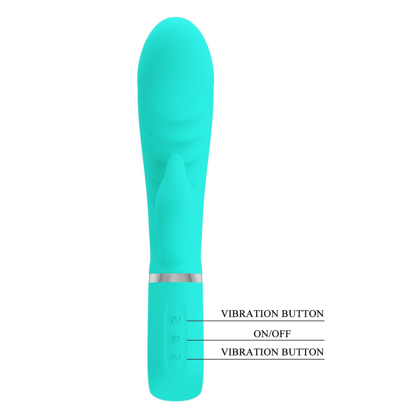 Prescott Super Soft Rabbit Silicone Vibrator - Vibrator -Teal