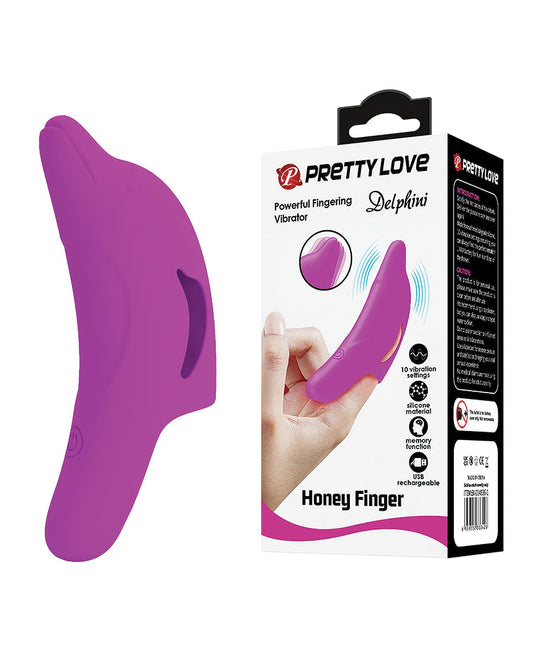 Delphini Dolphin Honey Finger Vibrator - Fuchsia