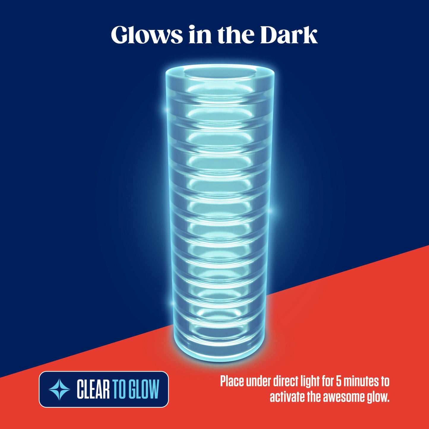 Rize - Ribz - Glow in the Dark Self - Lubricating Stroker - Clear