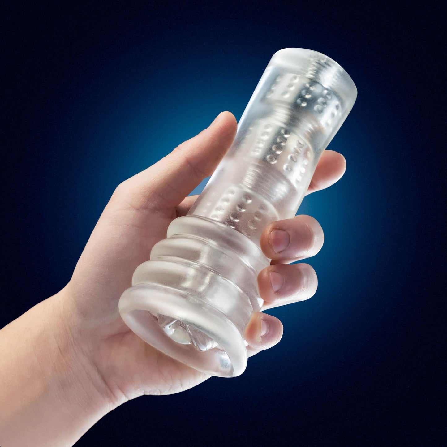 Rize - Luz - Glow in the Dark Self- Lubricating Stroker - Clear