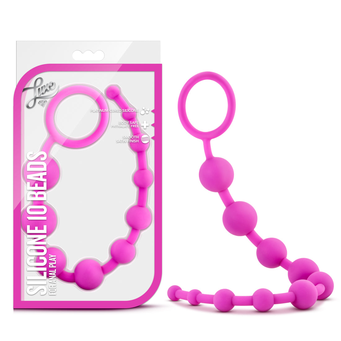 Luxe Silicone 10 Beads - Fuchsia