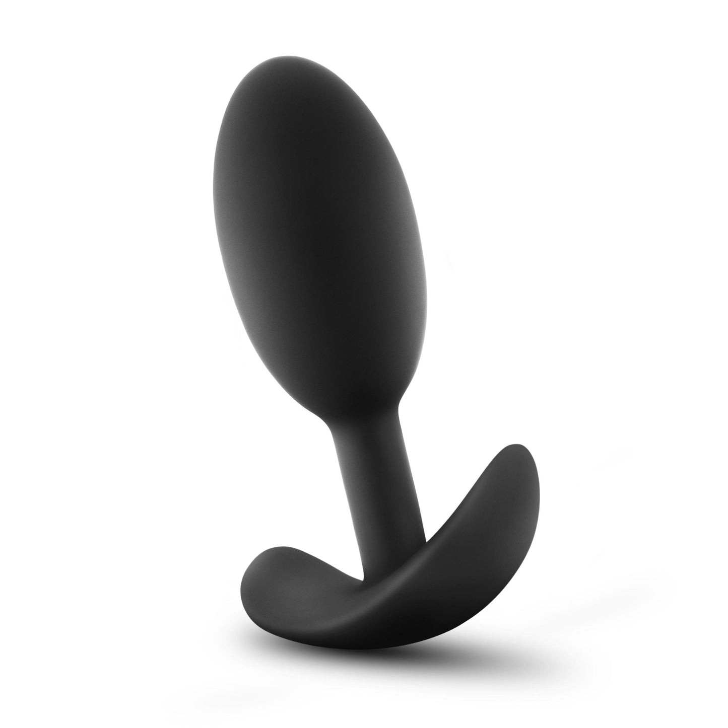 Anal Adventures - Platinum - Silicone Vibra Slim Plug -Medium - Black