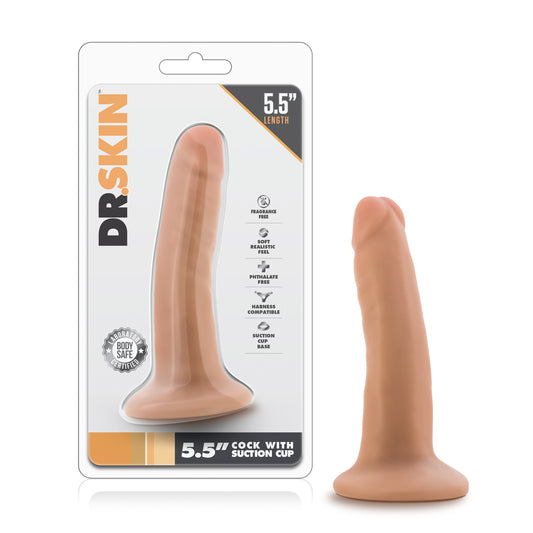 Dr. Skin - 5.5 Inch Cock with Suction Cup - Vanilla