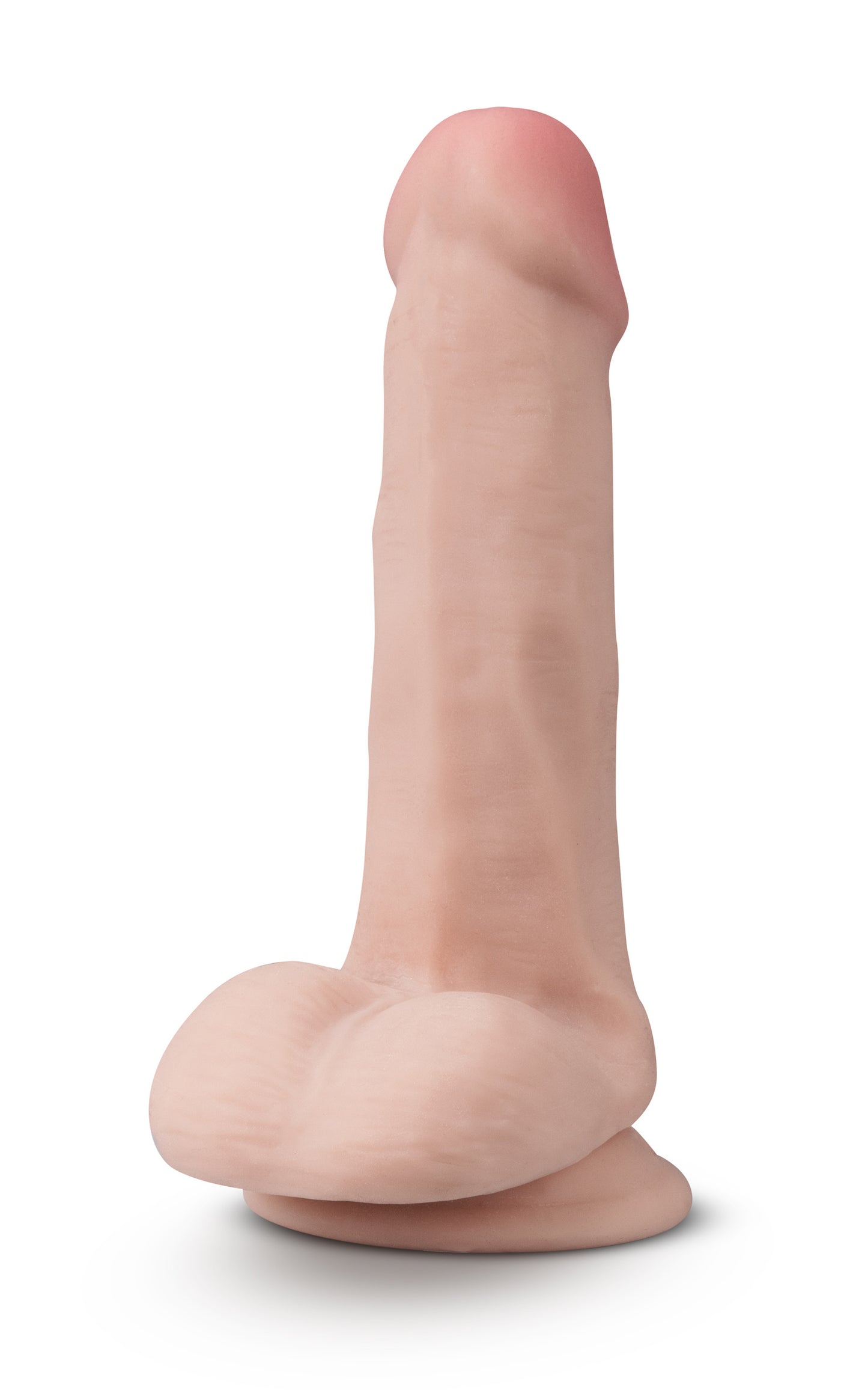 Dr. Skin Plus - 6 Inch Posable Dildo With Balls - Vanilla