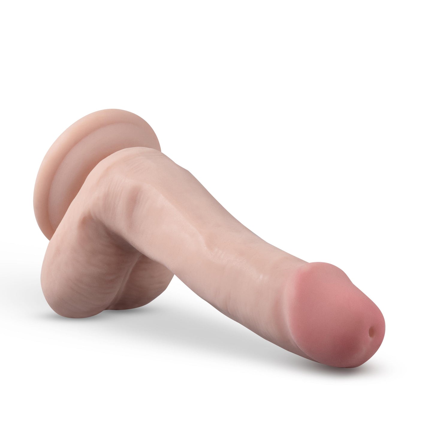 Dr. Skin Plus - 6 Inch Posable Dildo With Balls - Vanilla