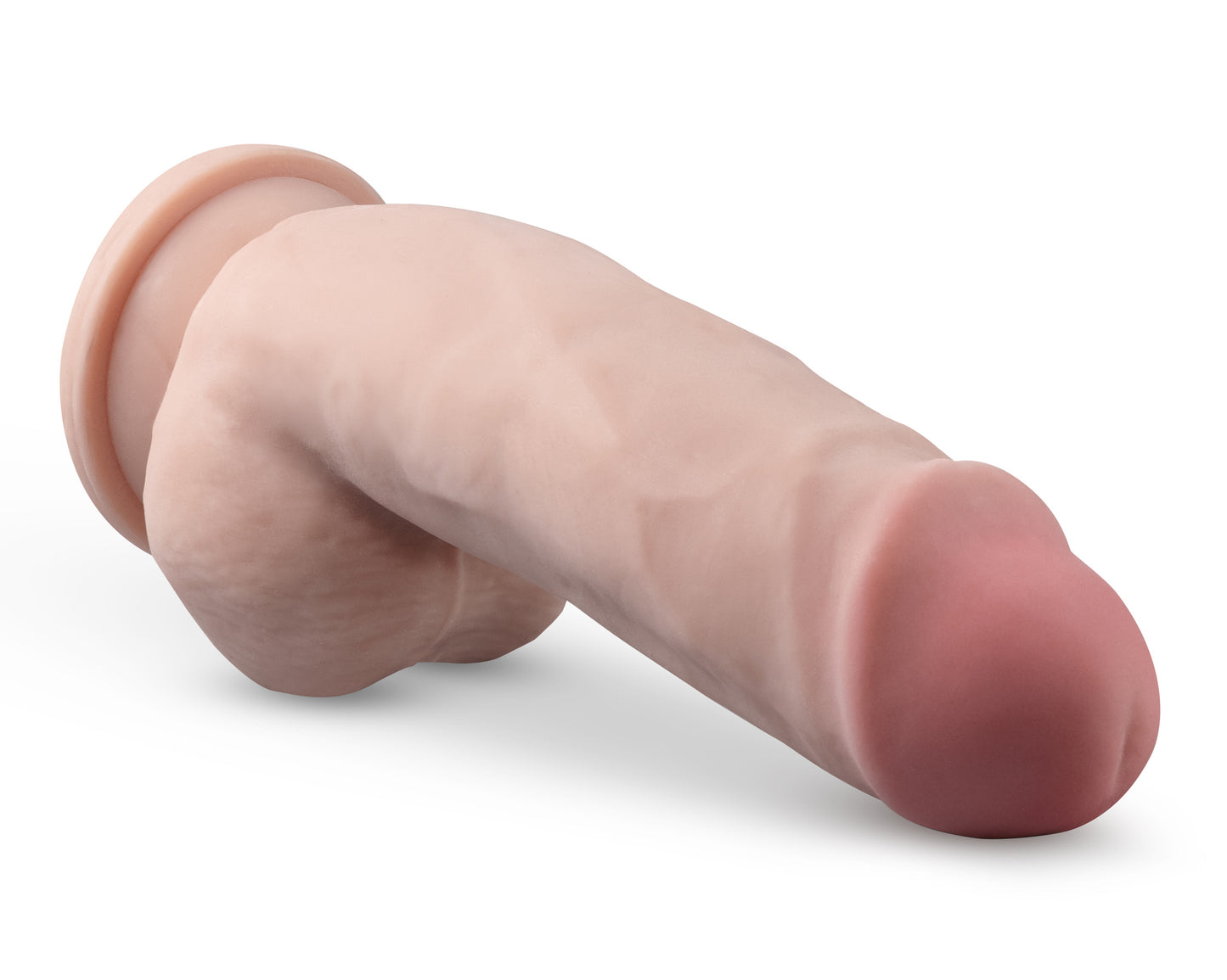 Dr. Skin Plus - 7 Inch Girthy Posable Dildo With Balls - Vanilla