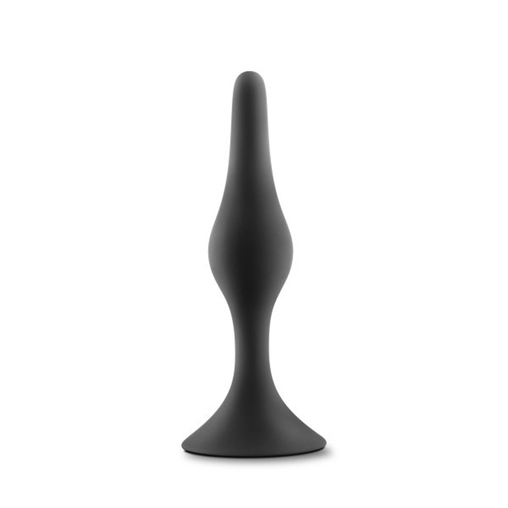 Anal Adventures Platinum - Silicone Beginner Plug - Small - Black