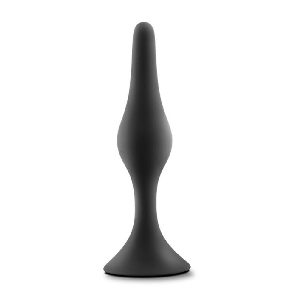 Anal Adventures Platinum - Silicone Beginner Plug - Medium - Black