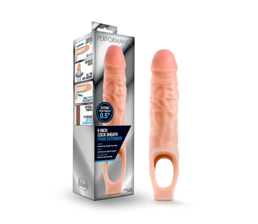 Performance - 9 Inch Cock Sheath Penis Extender - Vanilla