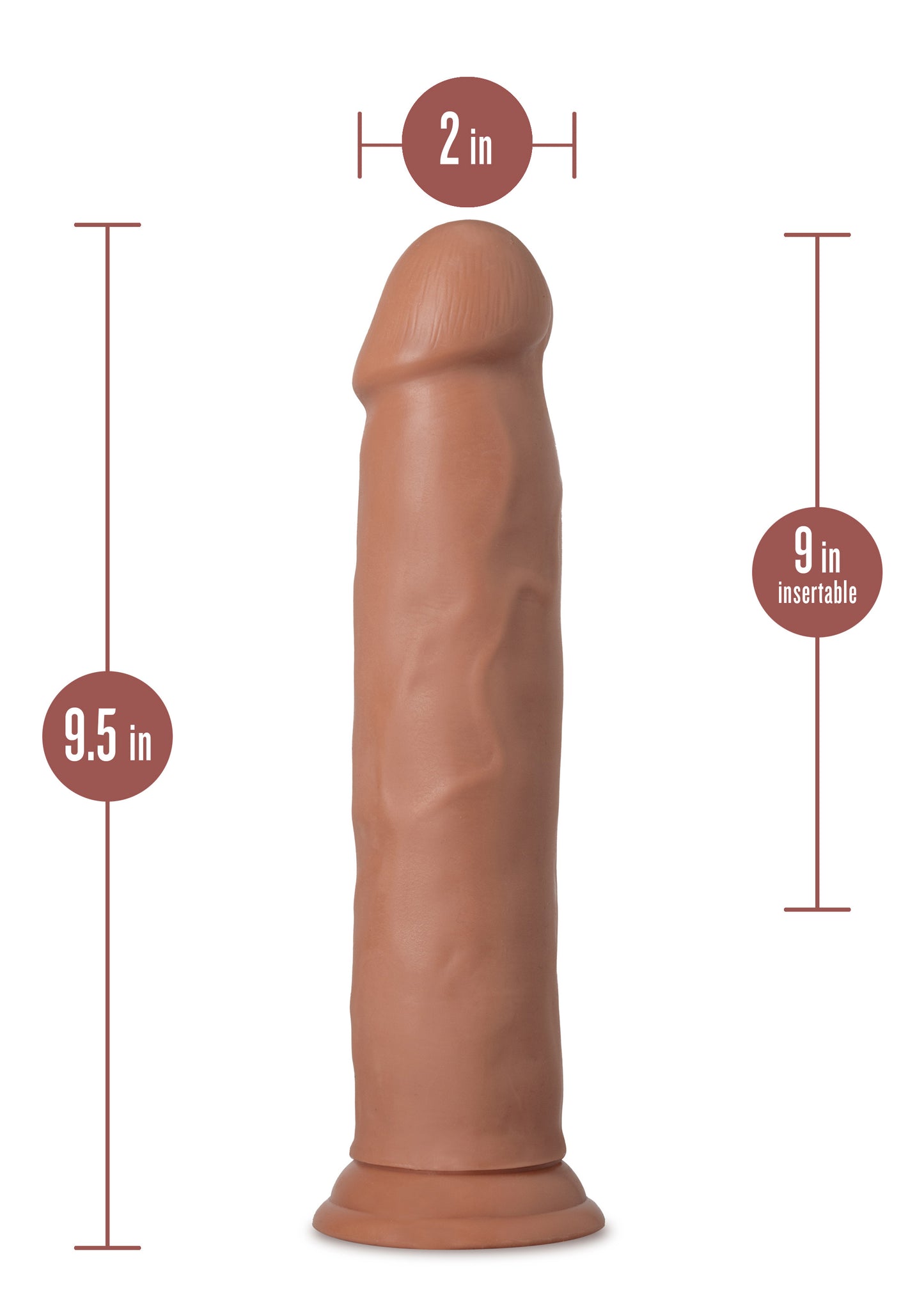 Au Naturel - Carlos - 9 Inch Dong - Mocha Mocha