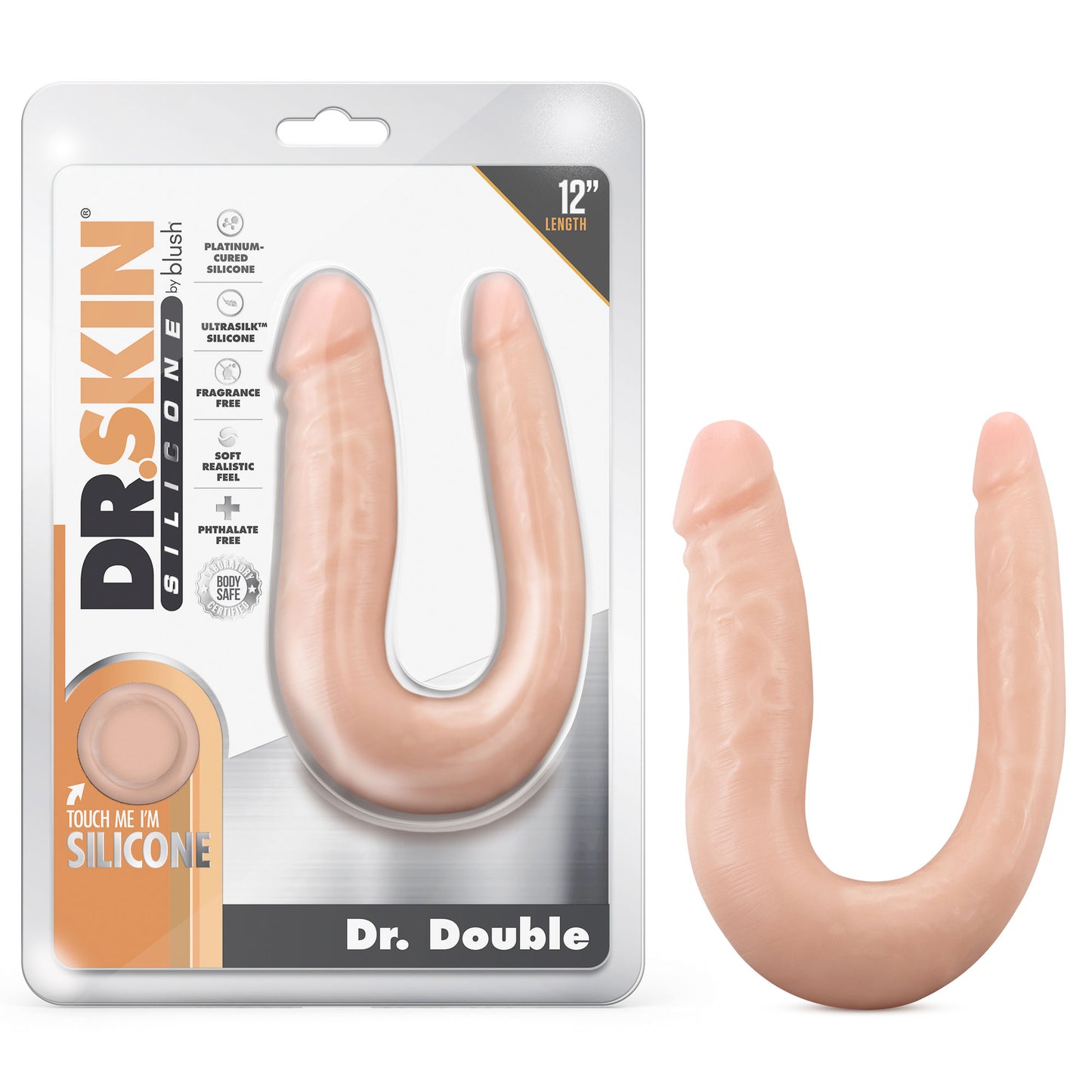 Dr. Skin Silicone - Dr. Double - 12 Inch Double Dong - Vanilla