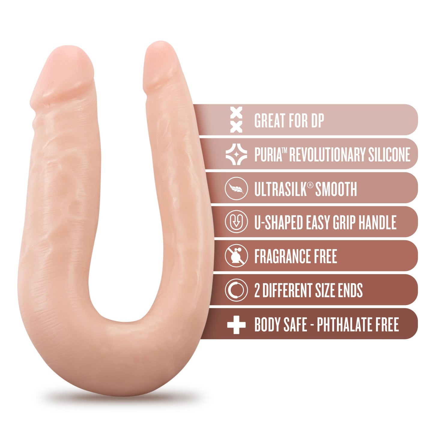 Dr. Skin Silicone - Dr. Double - 12 Inch Double Dong - Vanilla