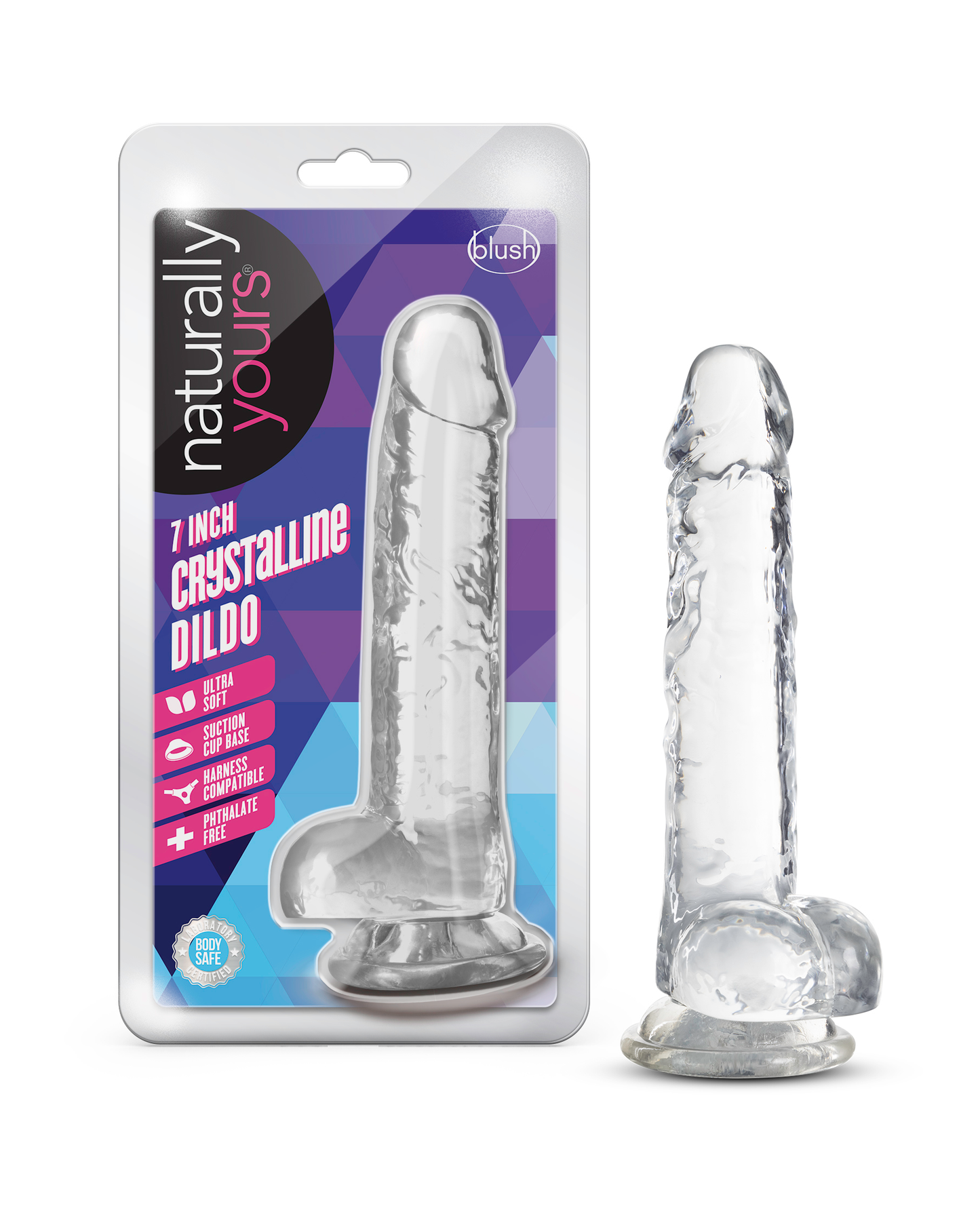 Naturally Yours - 7 Inch Crystalline Dildo - Diamond