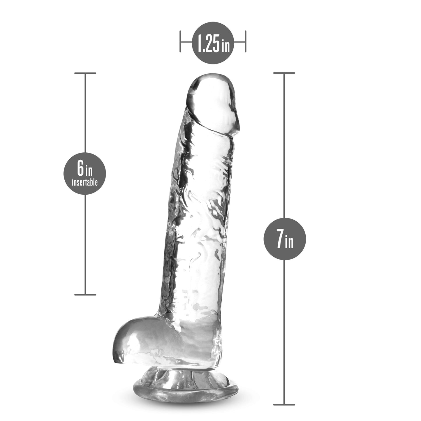 Naturally Yours - 7 Inch Crystalline Dildo - Diamond