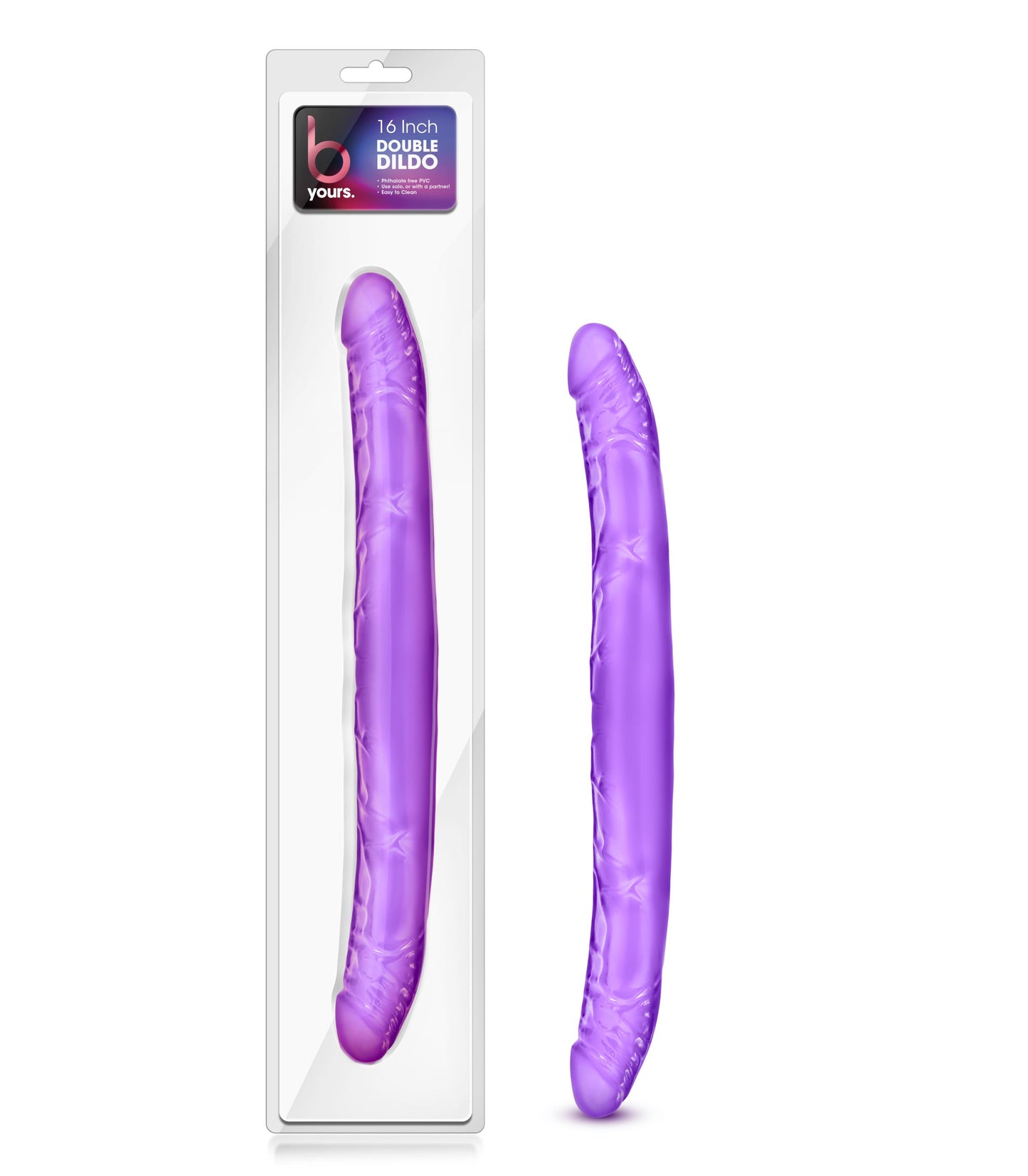 B Yours 16 Inch Double Dildo - Purple