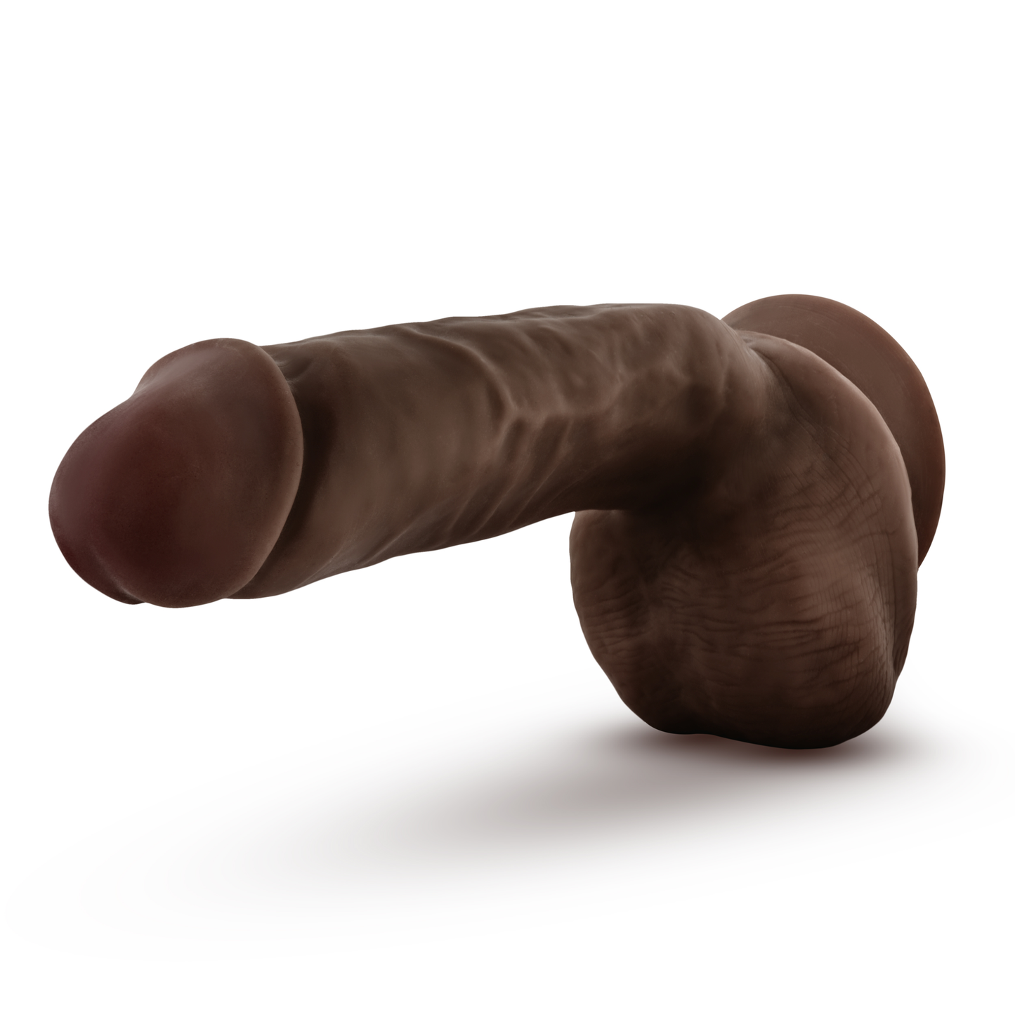 Dr. Skin Glide - 8.5 Inch Self Lubricating Dildo Lubricating Dildo With Balls - Chocolate