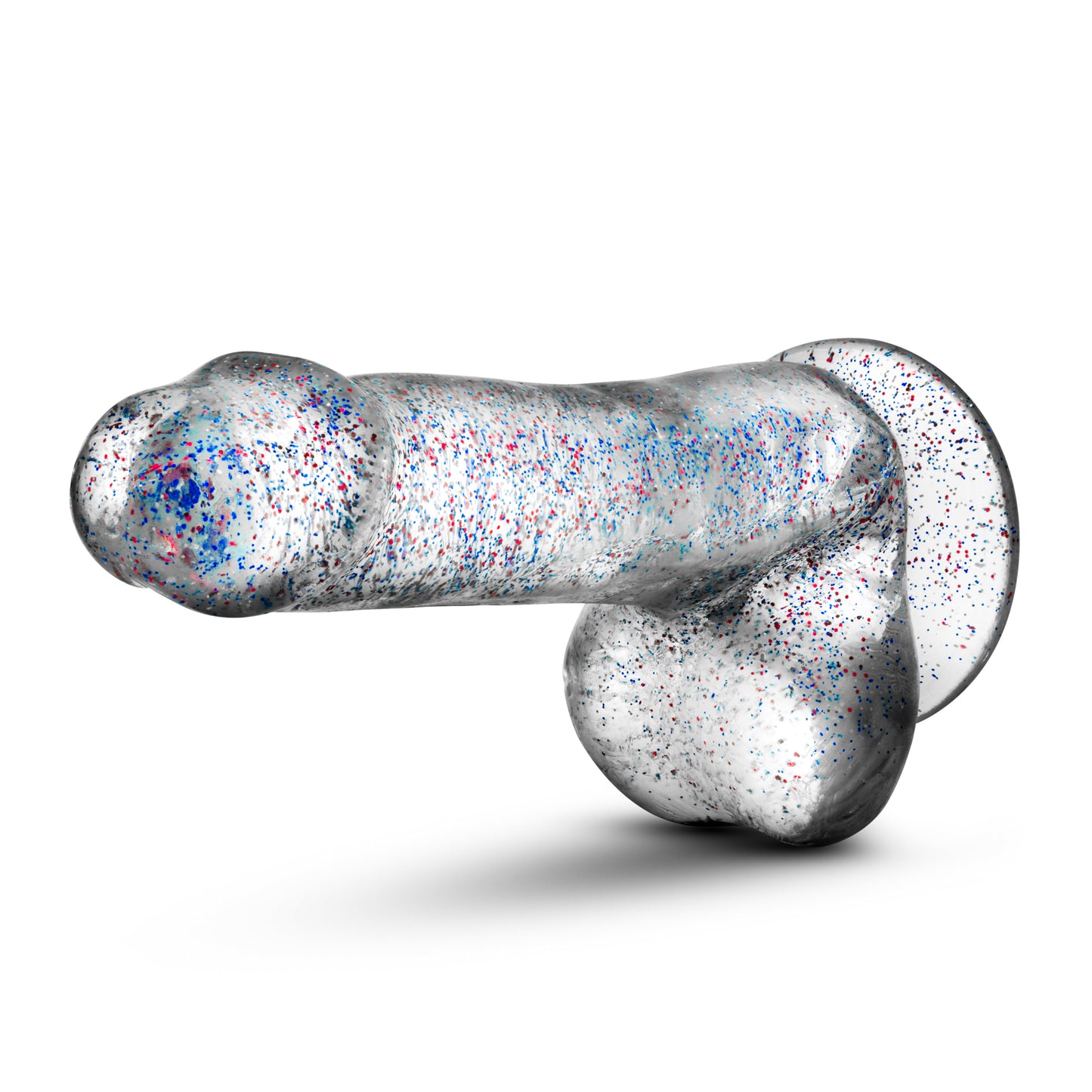 Naturally Yours - 6 Inch Glitter Cock - Sparkling Clear