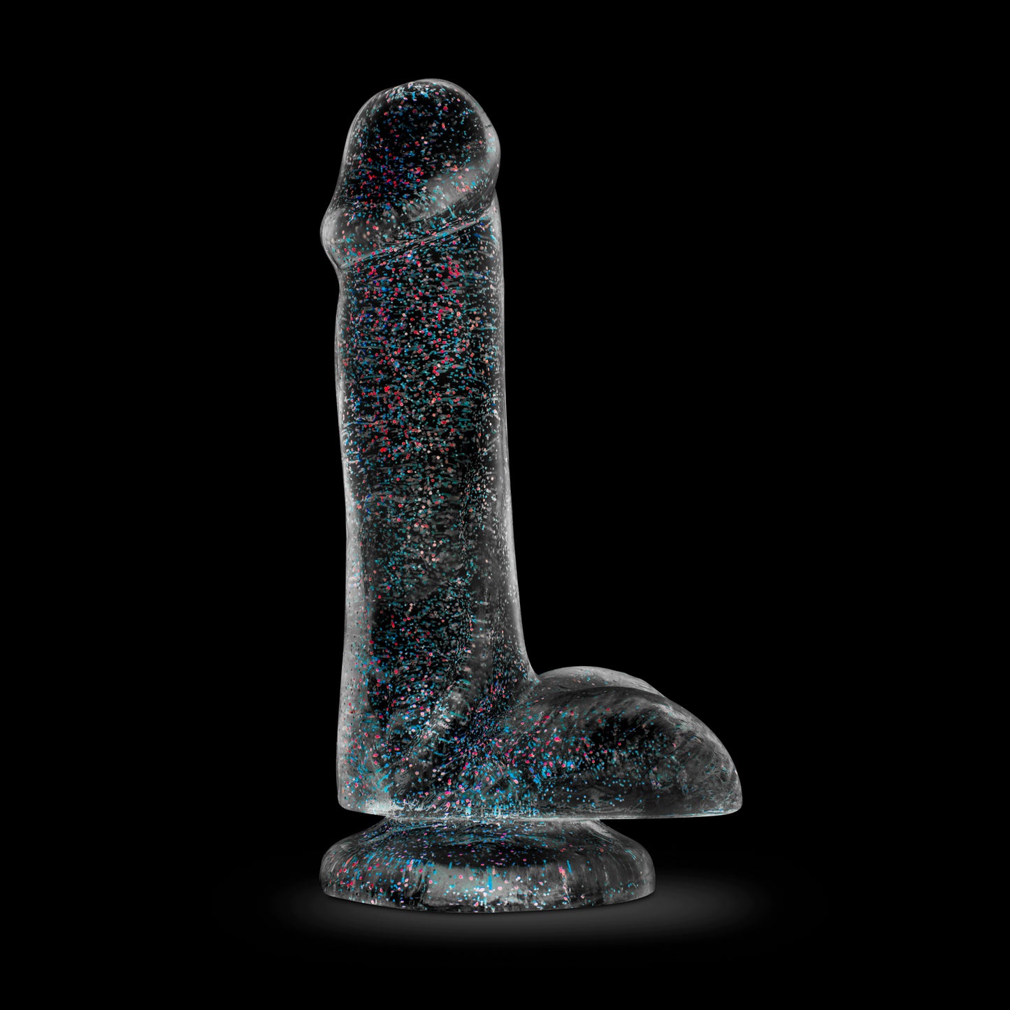 Naturally Yours - 6 Inch Glitter Cock - Sparkling Clear