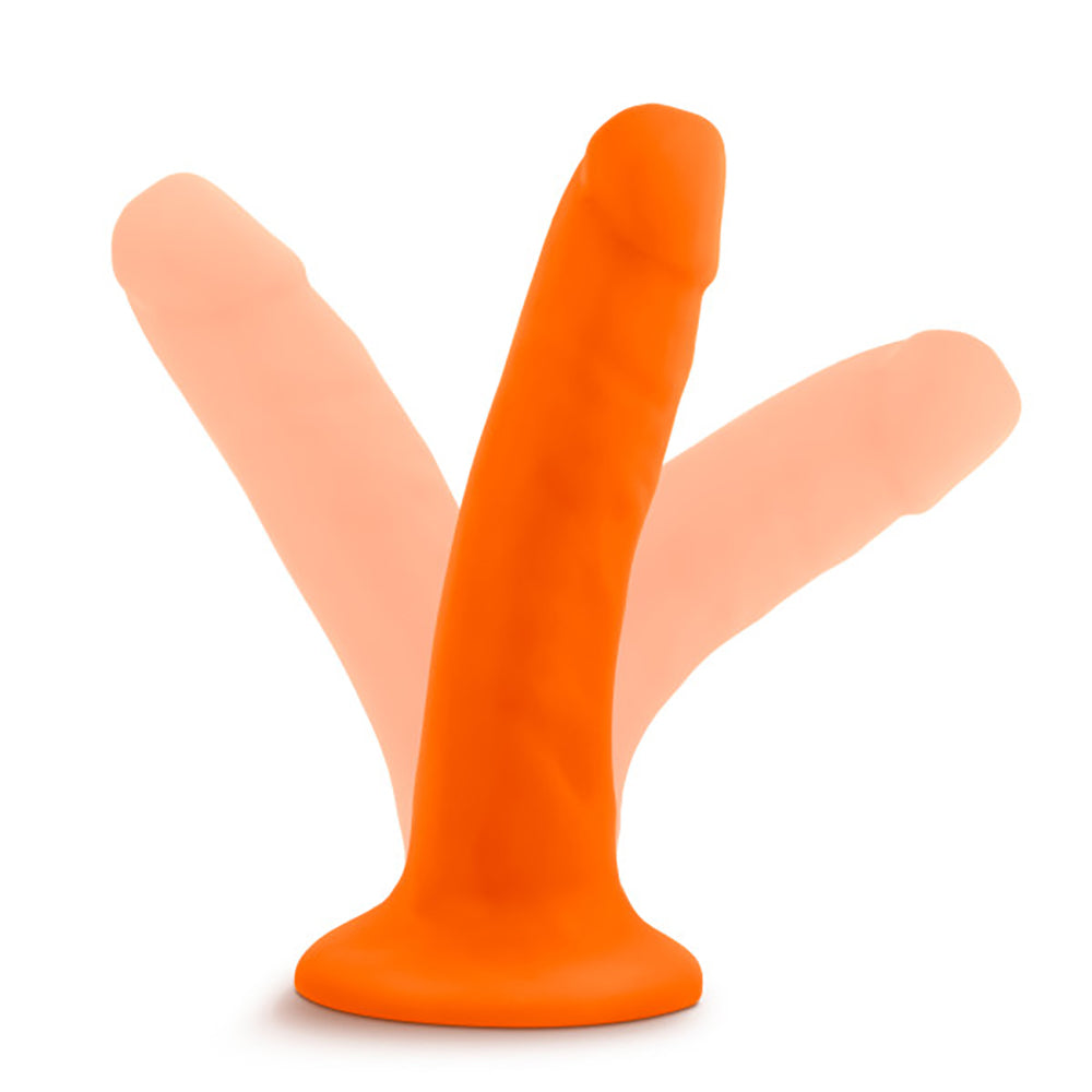 Neo - 5.5 Inch Dual Density Cock - Neon Orange