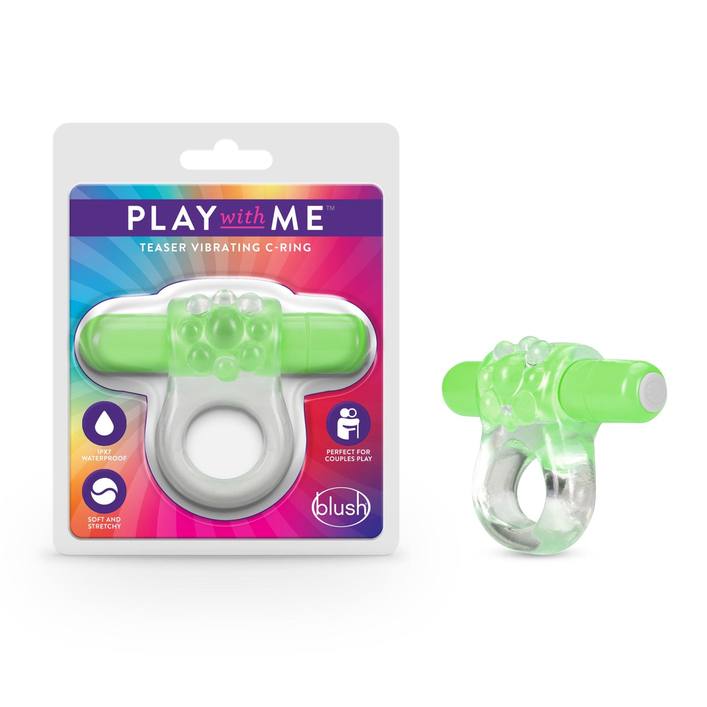 Play With Me – Teaser Vibrating C-Ring – Green