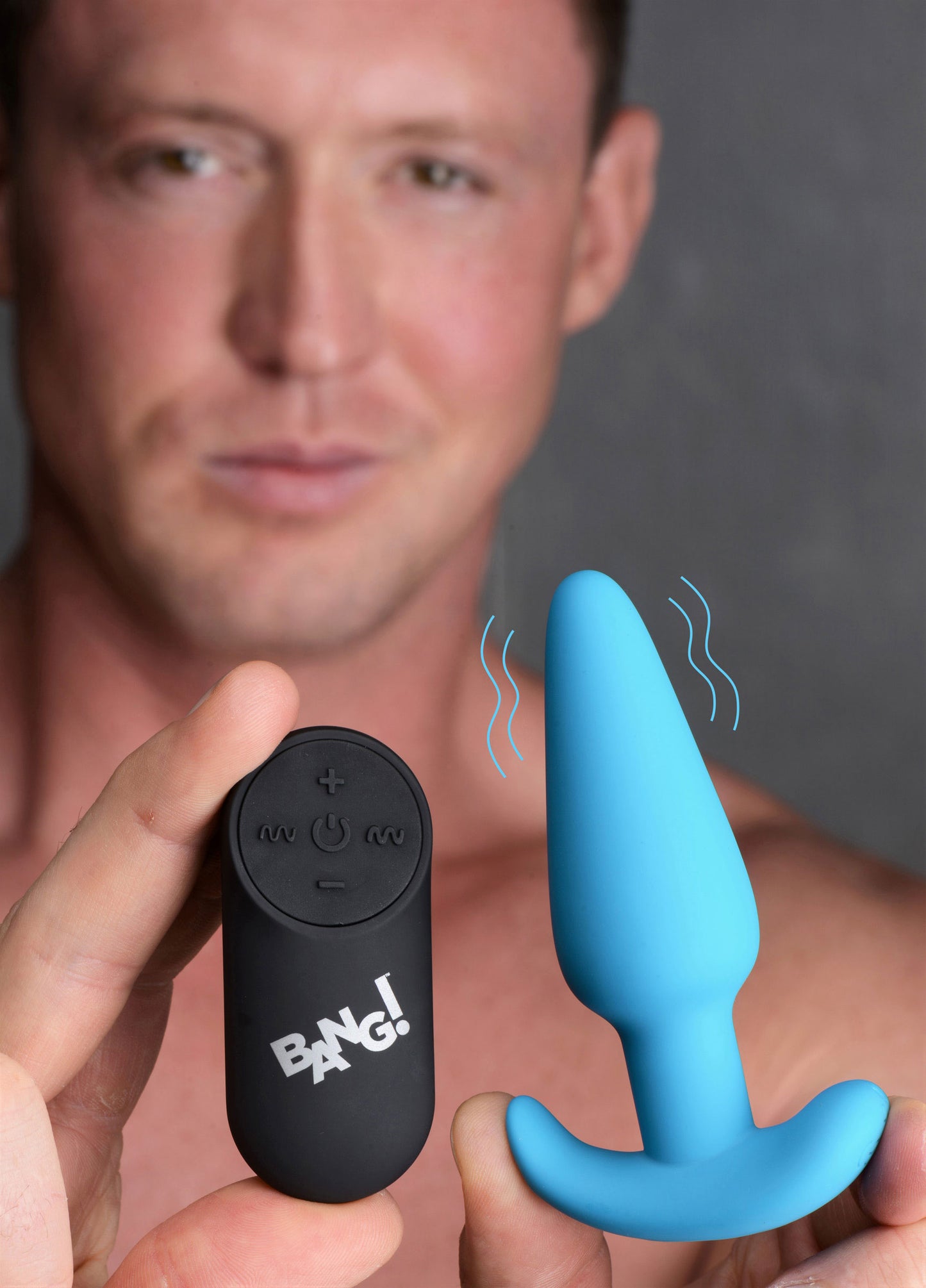 21x Silicone Butt Plug With Remote - Blue