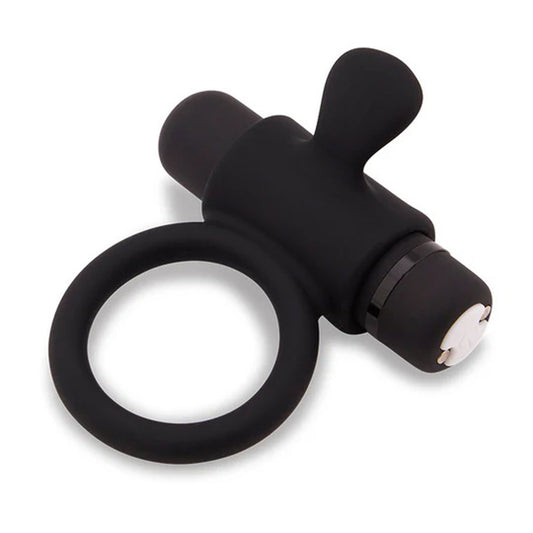 Nu Sensuelle Silicone Bullet Ring - Black