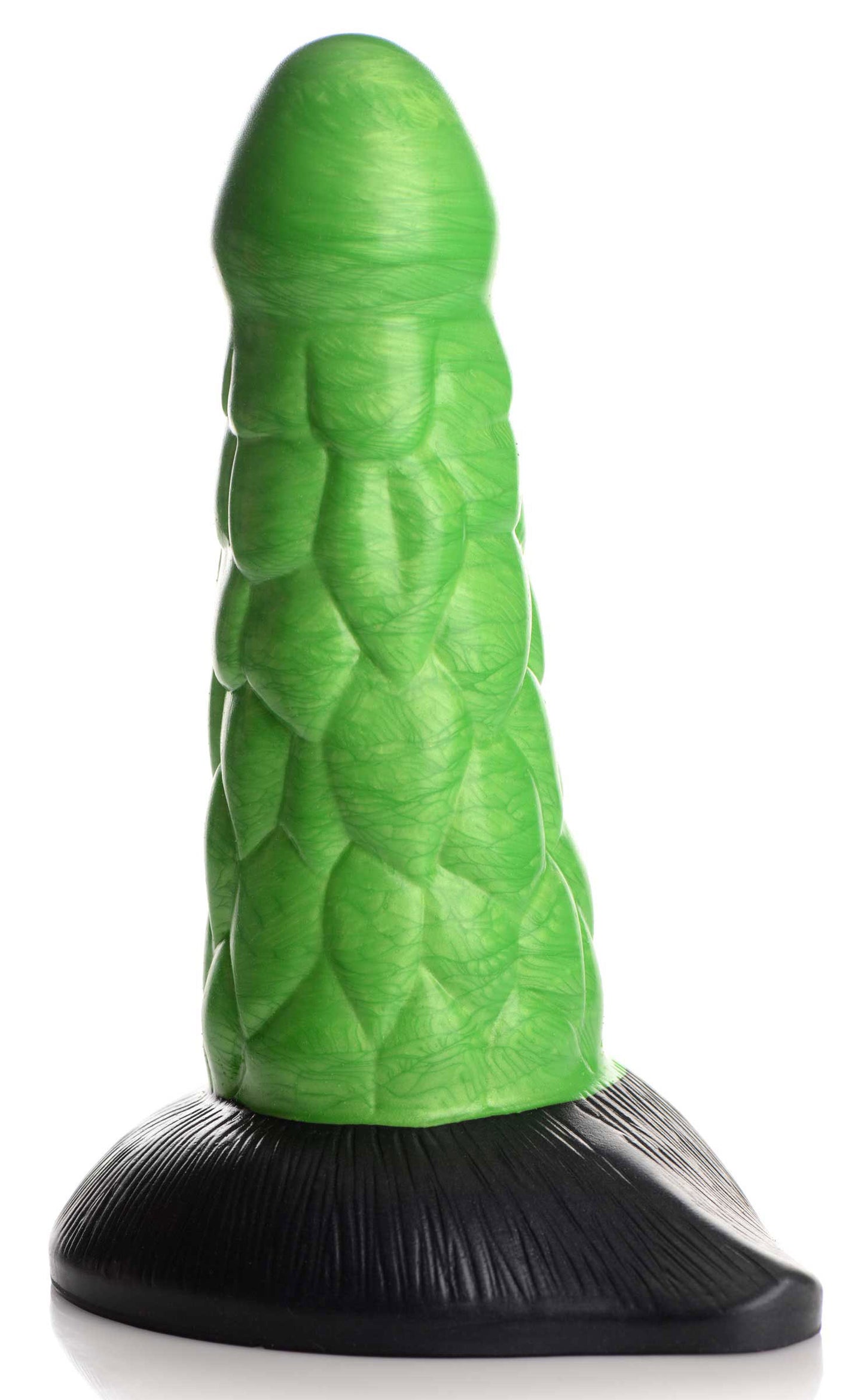 Radioactive Reptile Thick Scaly Silicone Dildo - Green