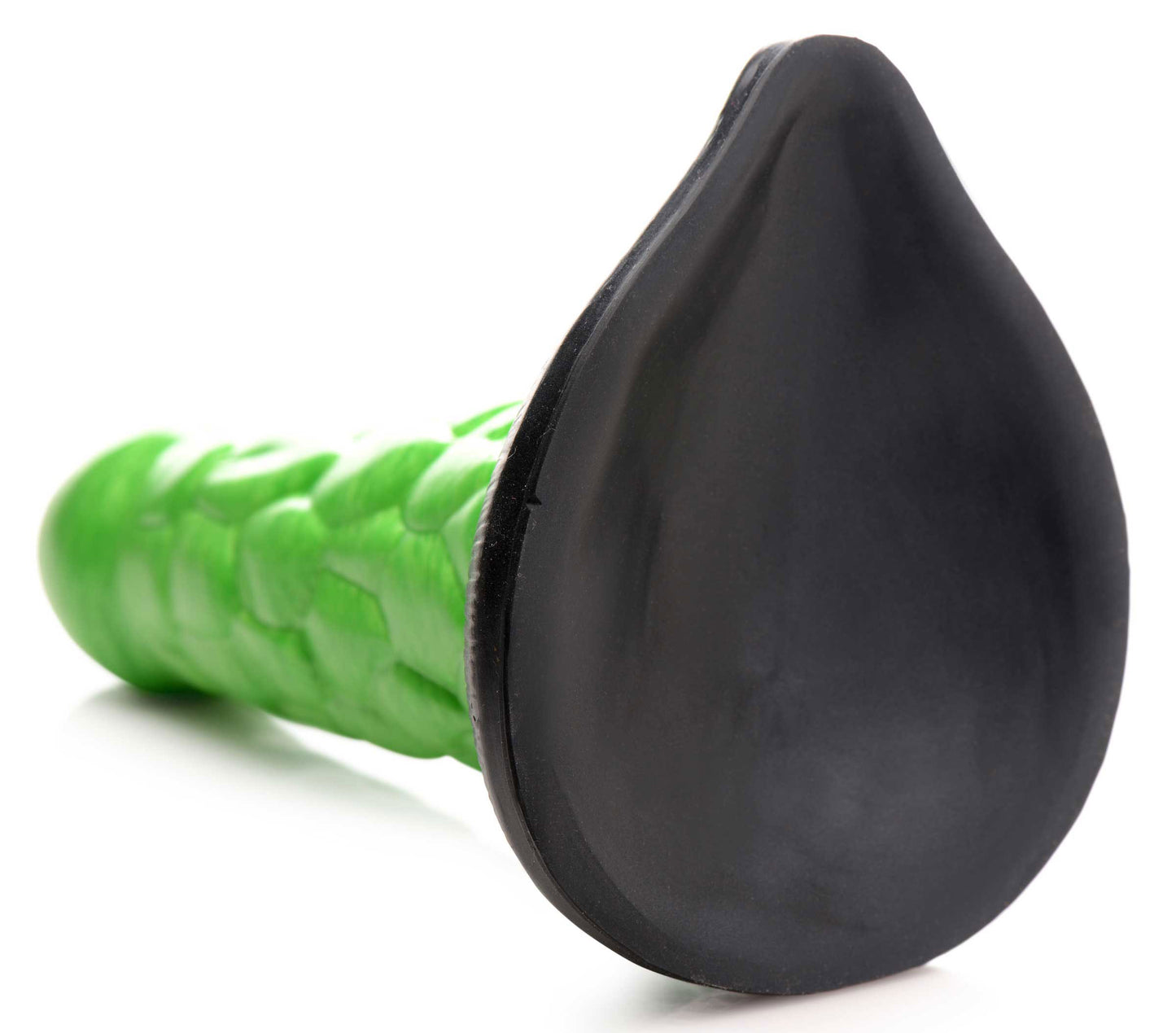 Radioactive Reptile Thick Scaly Silicone Dildo - Green