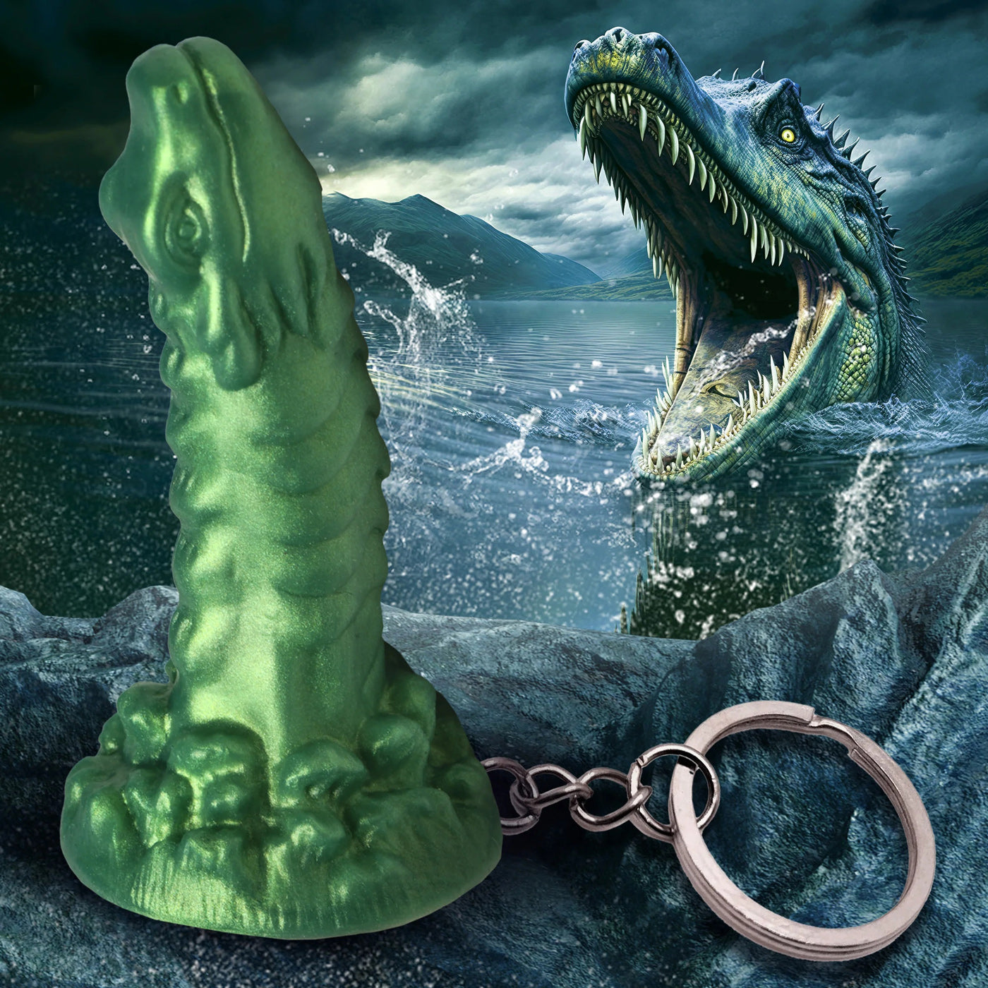 Cockness Monster Keychain - Green