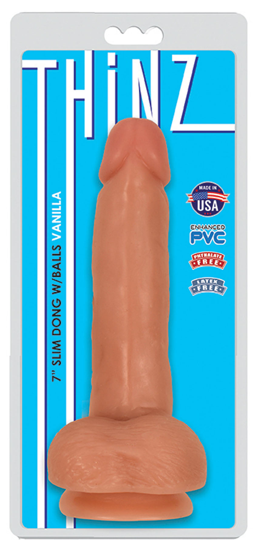 7 Inch Slim Dong With Balls - Vanilla