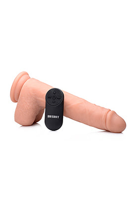 Big Shot 9 Inch Silicone Thrusting Dildo With - Balls and Remote