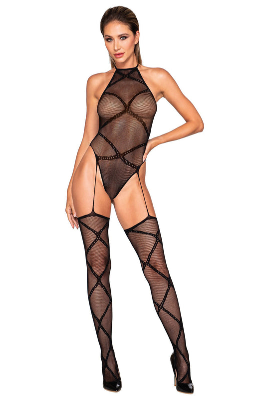 Teddy Bodystocking - One Size - Black