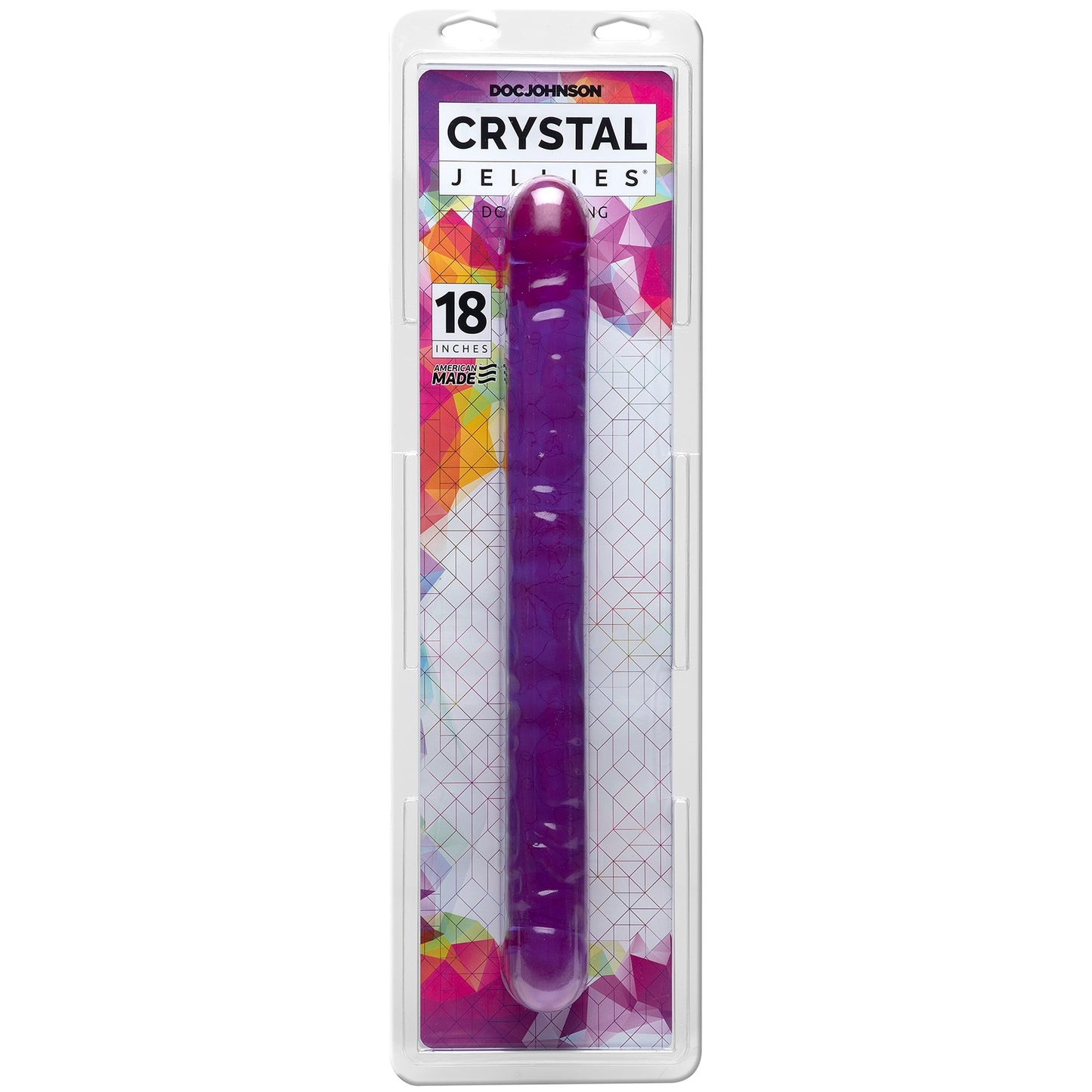 Crystal Jellies 18 Inch Double Dong - Purple