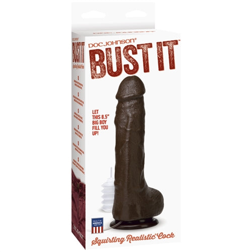 Bust It Squirting Realistic Cock - Black