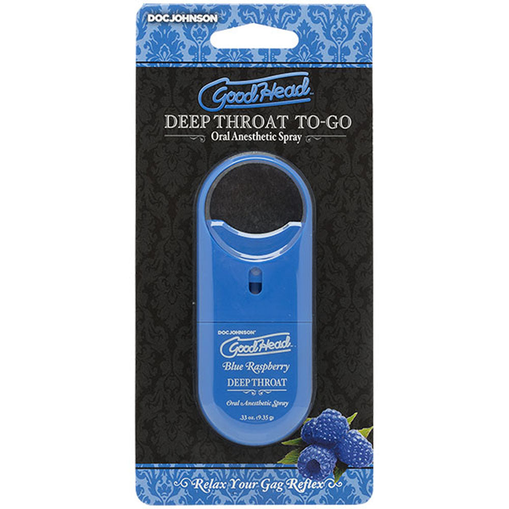 Goodhead - Deep Throat Spray to-Go - Blue Raspberry - .33 Oz.