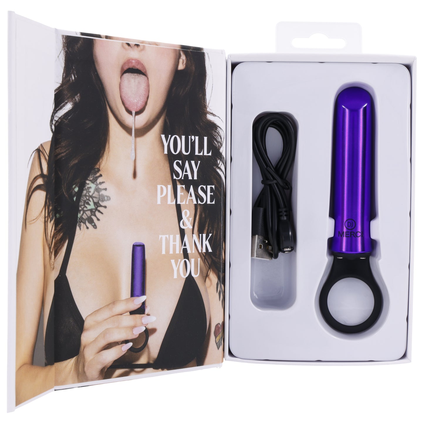 Merci - Power Play With Silicone Grip Ring - Violet