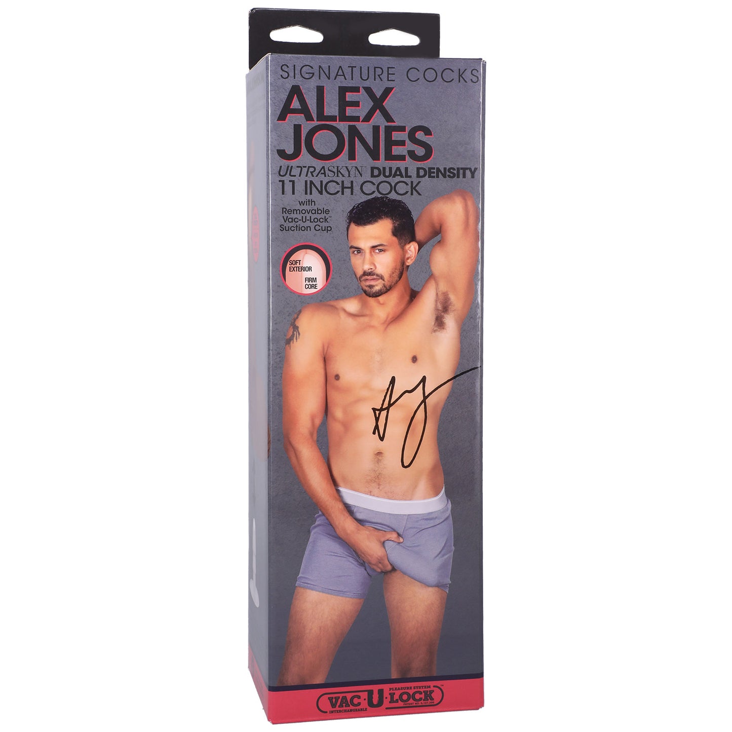 Signature Cocks - Alex Jones 11 Inch Cock With Removable Vac-U-Lock Suction Cup - Caramel