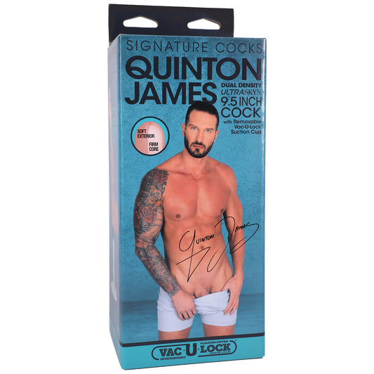 Signature Cocks - Quinton James - 9.5 Inch Ultraskyn Cock With Removable Vac-U-Lock Suction Cup