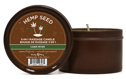 Hemp Seed 3-in-1 Massage Candle Cabin Fever 6oz/ 170 G