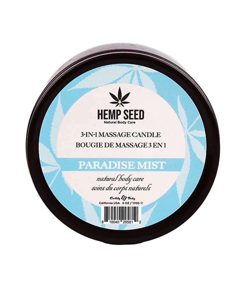 Hemp Seed 3-in-1 Massage Candle - Paradise Mist 6 Oz