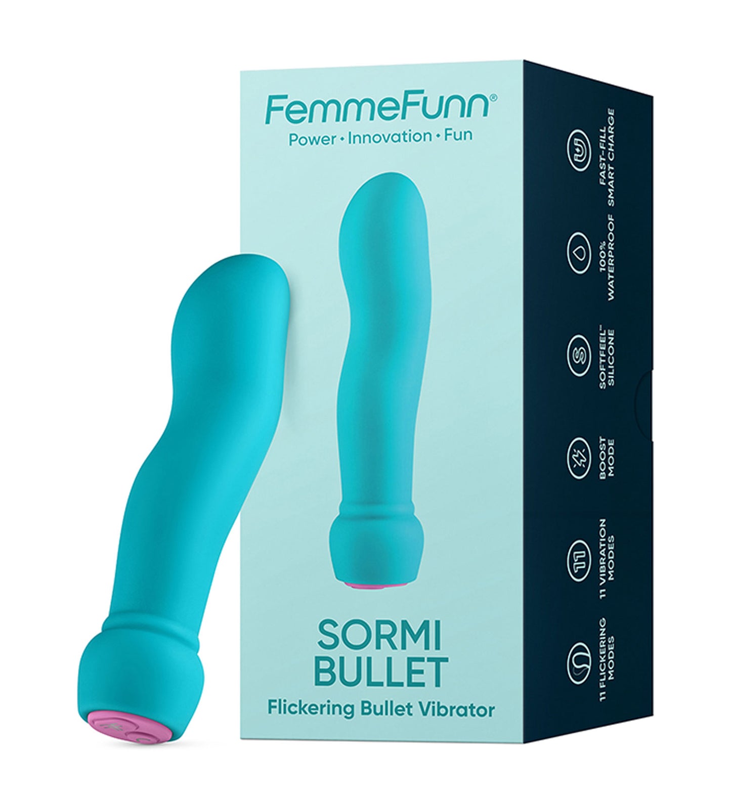 Sormi Bullet Flickering Bullet Vibrator -Turquoise