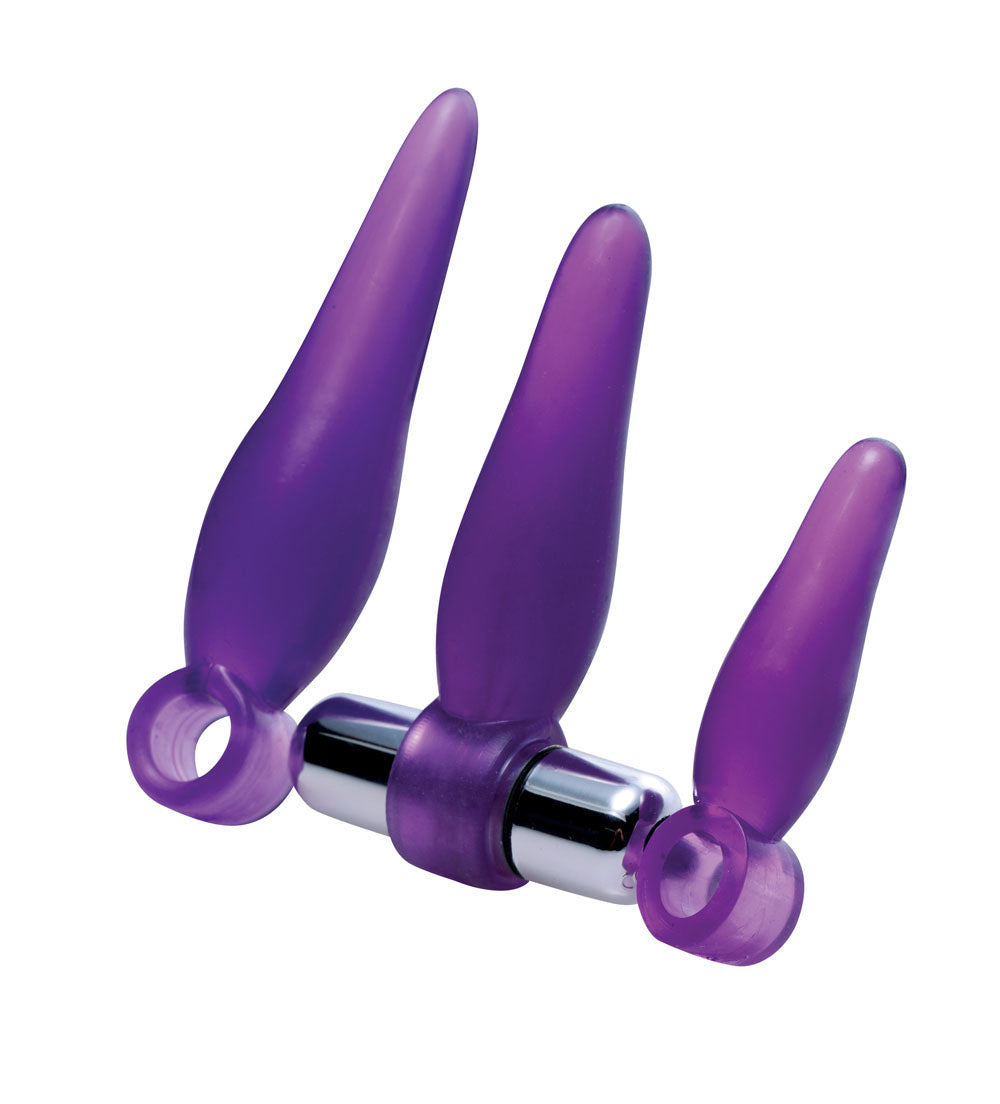 Fanny Fiddlers 3 Piece Finger Rimmer Set With Vibrating Bullet