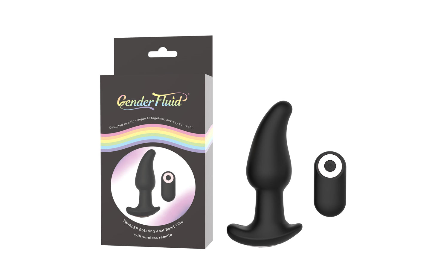 Gender Fluid Twirler Anal Vibe - Black