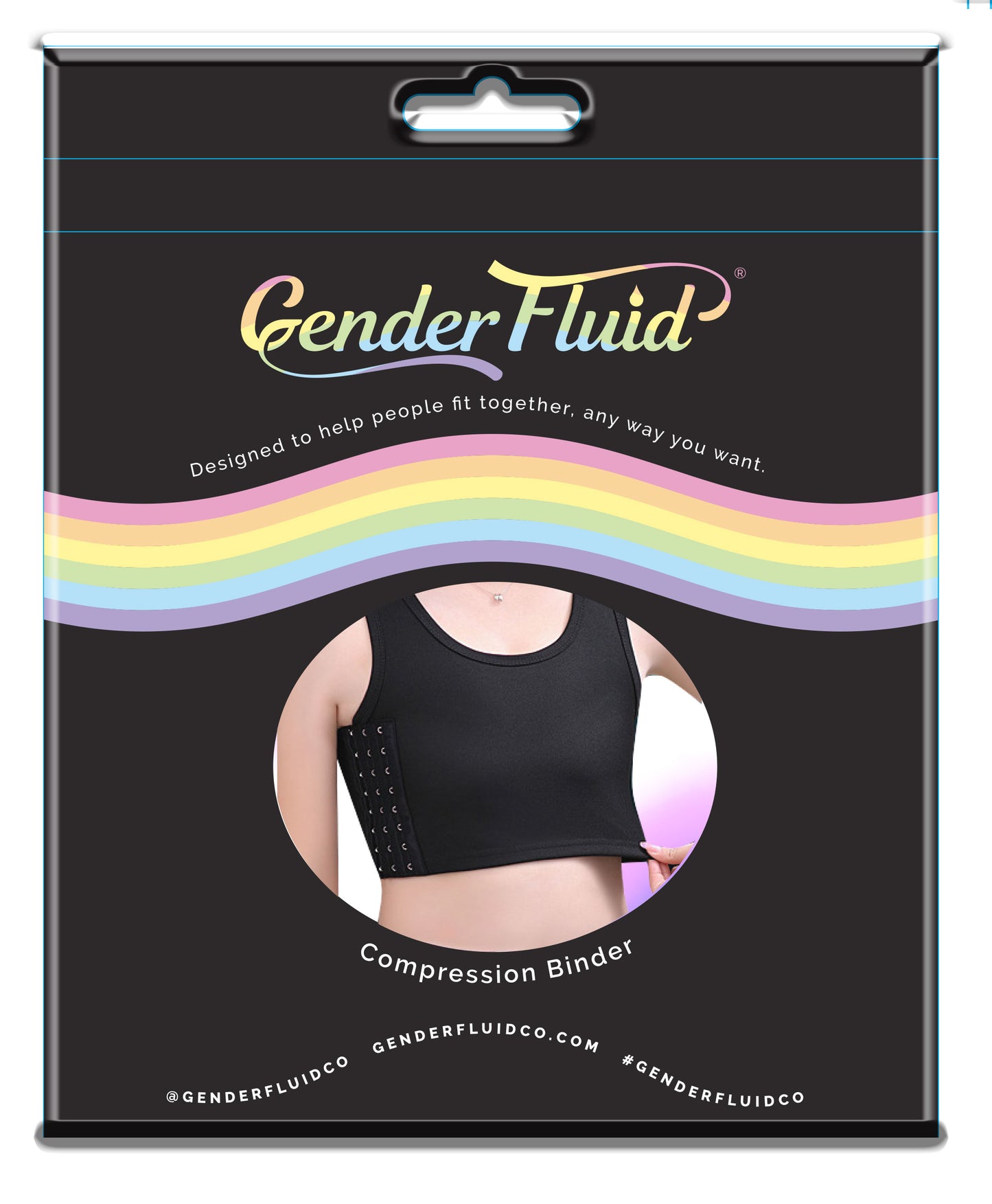 Gender Fluid Chest Compression Binder - 3xl - Black