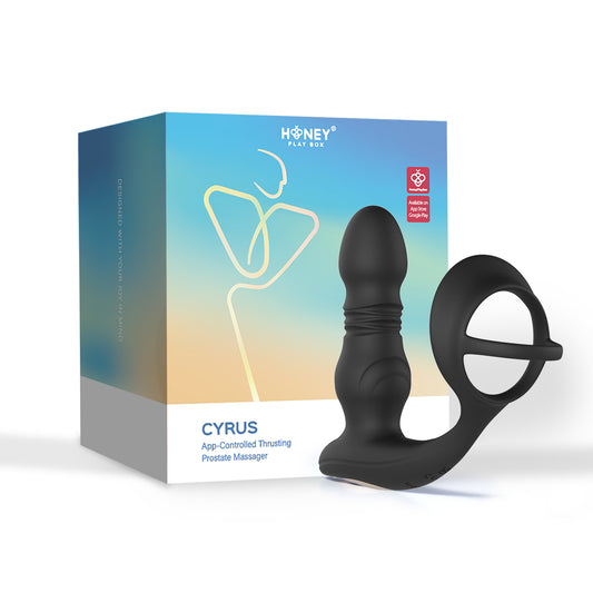 Cyrus - App Control Thrusting Prostate Massager - Black